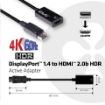 Obrázek Club3D Adaptér aktivní DisplayPort 1.4 na HDMI 2.0b, HDR, 19cm