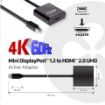 Obrázek Club3D Adaptér aktivní mini DisplayPort 1.2 na HDMI 2.0 4K60Hz UHD, (M/F), 20cm