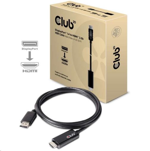 Obrázek Club3D Adaptér aktivní DisplayPort 1.4 na HDMI 2.0b HDR (M/M), 2m