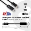 Obrázek Club3D Adaptér aktivní DisplayPort 1.4 na HDMI 2.0b HDR (M/M), 2m