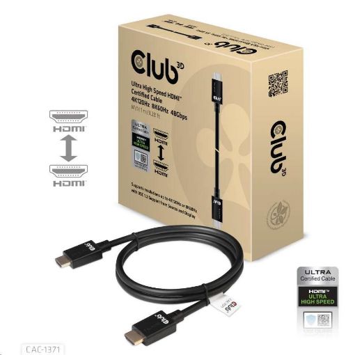 Obrázek Club3D Kabel Ultra Rychlý HDMI™ Certifikovaný 4K 8K60Hz 48Gbps (M/M), 1m, 30 AWG