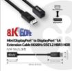 Obrázek Club3D Prodlužovací kabel Mini DisplayPort 1.4 na DisplayPort 8K 60Hz DSC 1.2 HBR3 HDR Bidirectional (F/M), 1m