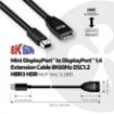 Obrázek Club3D Prodlužovací kabel Mini DisplayPort 1.4 na DisplayPort 8K 60Hz DSC 1.2 HBR3 HDR Bidirectional (M/F), 1m