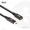 Obrázek Club3D Prodlužovací kabel USB-C, 5Gbps, 60W(20V/3A), 4K60Hz (M/F), 1m