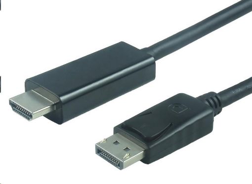 Obrázek PREMIUMCORD Kabel DisplayPort 1.2 na HDMI 2.0, pro rozlišení 4Kx2K@60Hz, 3m