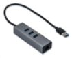 Obrázek i-tec USB 3.0 Metal HUB 3 Port + Gigabit Ethernet Adapter