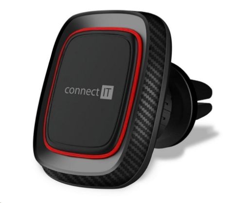 Obrázek CONNECT IT InCarz 4Strong360 CARBON univerzální magnetický držák do auta, 4 magnety, červený