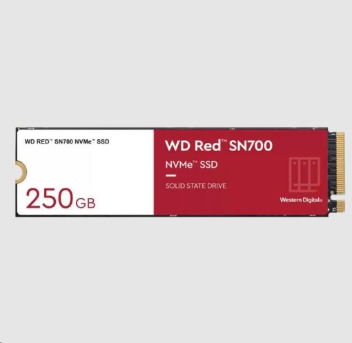 Obrázek WD RED SSD NVMe 250GB PCIe SN700, Geb3 8GB/s, (R:3100/W:1600 MB/s) TBW 500