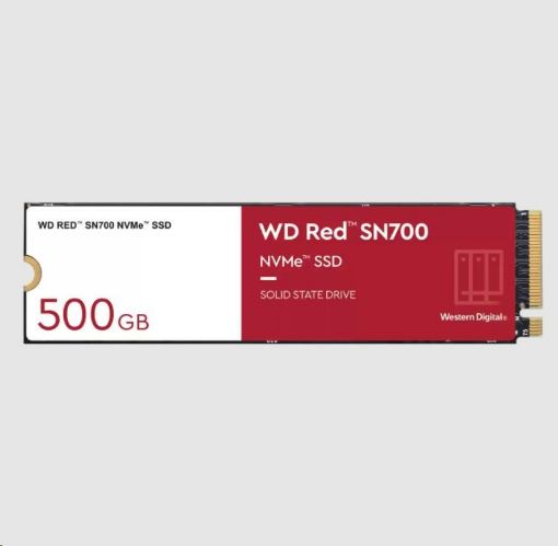 Obrázek WD RED SSD NVMe 500GB PCIe SN700, Geb3 8GB/s, (R:3430/W:2600 MB/s) TBW 1000