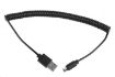 Obrázek GEMBIRD Kabel USB A Male/Micro B Male 2.0, 1,8m, Black, kroucený