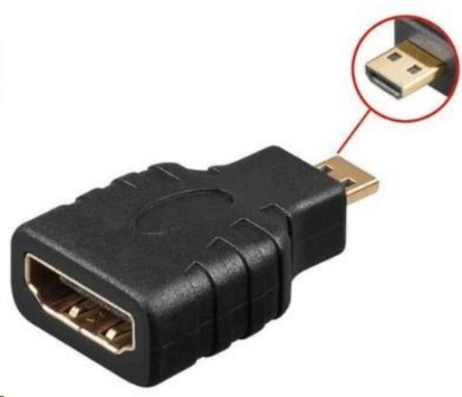 Obrázek PREMIUMCORD Adapter HDMI Typ A samice - micro HDMI Typ D samec