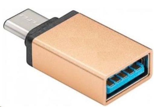 Obrázek PREMIUMCORD Adaptér USB 3.1 C/male - USB 3.0 A/female, zlatý, OTG