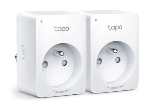 Obrázek TP-Link Tapo P100(2-pack) chytrá WiFi mini zásuvka (2300W,10A,2,4 GHz,BT)