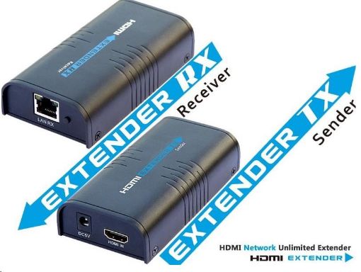 Obrázek PREMIUMCORD HDMI extender na 120m přes LAN, over IP