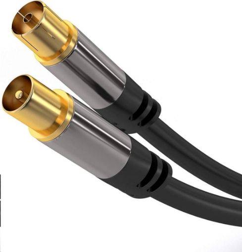 Obrázek PREMIUMCORD propojovací kabel, anténní, M/F 75Ohm (135dB) 4x stíněný 3m