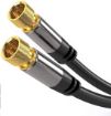 Obrázek PREMIUMCORD kabel, satelitní anténní F male - F male (135 dB) 4x stíněný 1,5m