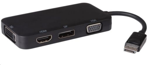 Obrázek PREMIUMCORD adaptér DisplayPort - DP + HDMI + DVI + VGA , 1080p, 4K*2K