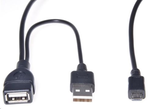 Obrázek PREMIUMCORD USB redukce kabel USB A/female+USB A/male - Micro USB/male OTG