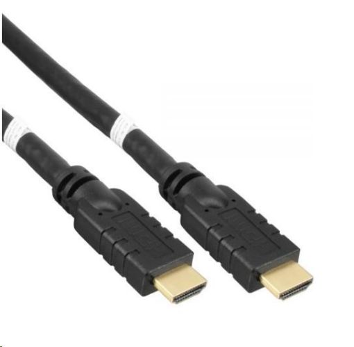 Obrázek PREMIUMCORD Kabel HDMI High Speed with Ether.4K@60Hz, se zesilovačem,30m, 3x stínění, M/M, zlacené konektory