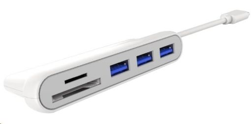 Obrázek PREMIUMCORD USB3.1 Typ-C hub 3x USB3.0 + čtečka SD karet