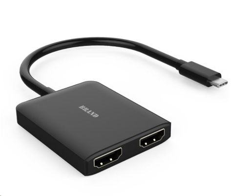 Obrázek PREMIUMCORD MST Adaptér USB3.1 typ-C - 2x HDMI, rozšíření+zrcadlení+2 obrazy, 4K*2K@30Hz