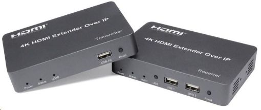 Obrázek PREMIUMCORD HDMI extender s USB na 150m over IP, bez zpoždění