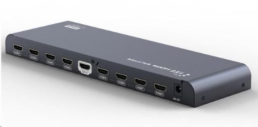 Obrázek PremiumCord HDMI 2.0 splitter 1-8 porty, 4K x 2K/60Hz, FULL HD, 3D, černý