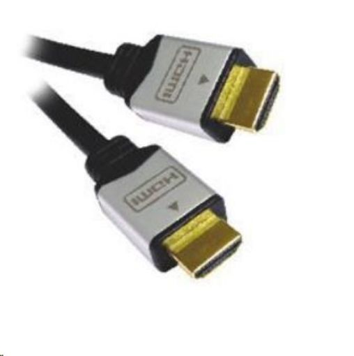 Obrázek PREMIUMCORD Kabel HDMI A - HDMI A M/M 1m zlacené a kovové HQ konektory