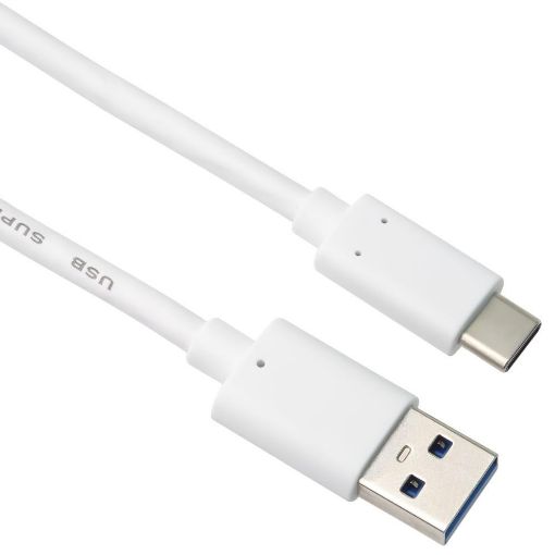 Obrázek PremiumCord kabel USB-C - USB 3.0 A (USB 3.2 generation 2, 3A, 10Gbit/s) 0.5m, bílá