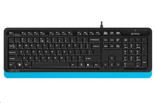 Obrázek A4tech FK10 FSTYLER, klávesnice, CZ/US, USB, modrá barva