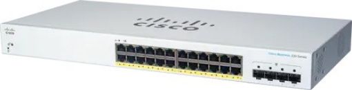 Obrázek Cisco switch CBS220-24FP-4G (24xGbE,4xSFP,24xPoE+,382W)