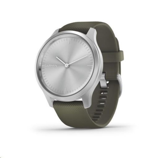 Obrázek Garmin monitorovací náramek a hodinky vivomove3 Style, Silver/Green Band