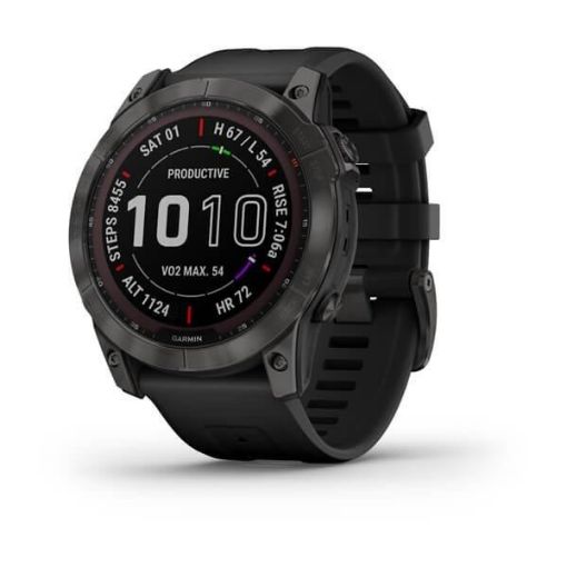 Obrázek Garmin fenix 7X Sapphire Solar, Titan Carbon Gray/ Black Silicone Band