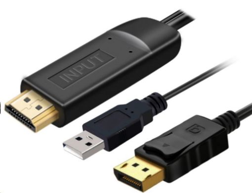 Obrázek PremiumCord Kabel HDMI 2.0 na DisplayPort 1.2 pro rozlišení 4K@60Hz, 2m