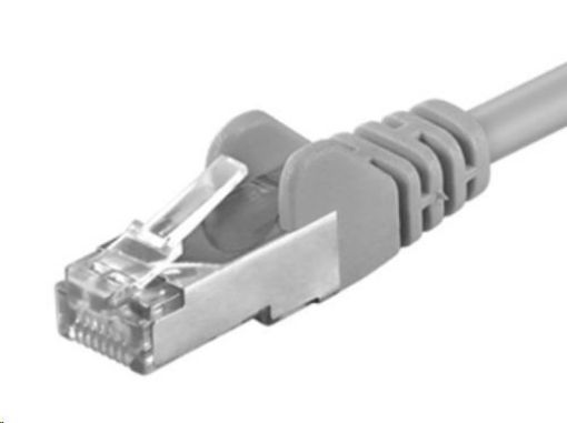 Obrázek PREMIUMCORD Patch kabel CAT.6 F/UTP, RJ45-RJ45, AWG 26 15m šedá