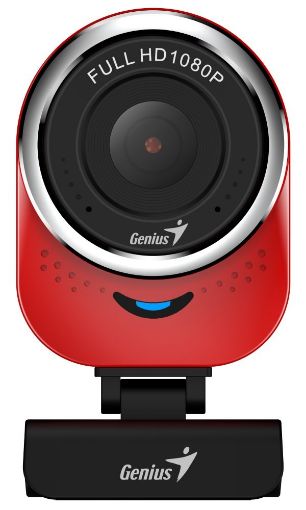 Obrázek GENIUS webkamera QCam 6000/ červená/ Full HD 1080P/ USB2.0/ mikrofon