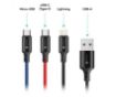 Obrázek CONNECT IT Wirez 3in1 USB-C & Micro USB & Lightning, 1,2 m