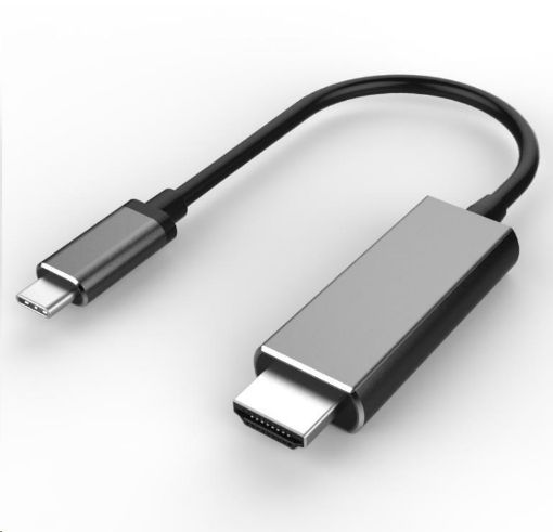 Obrázek PREMIUMCORD Kabel USB3.1 typ-C na HDMI, 1,8m rozlišení obrazu 4K*2K@60Hz Aluminium