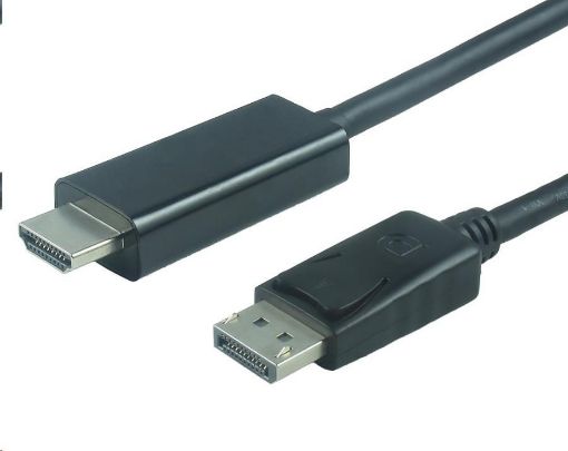 Obrázek PREMIUMCORD Kabel DisplayPort 1.2 na HDMI 2.0, pro rozlišení 4Kx2K@60Hz, 2m