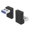 Obrázek PremiumCord USB redukce USB-C  - USB3.0 typ A  (F/M), zahnutá 90°