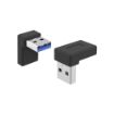 Obrázek PremiumCord USB redukce USB-C  - USB3.0 typ A  (F/M), zahnutá 90°