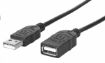 Obrázek Manhattan USB kabel, USB 2.0, Male na Female, 480 Mbps, 1m, černá