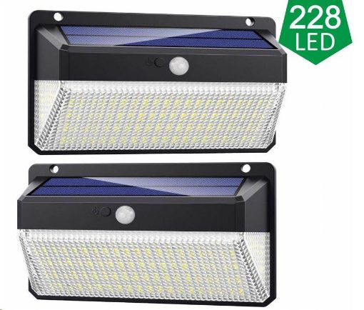 Obrázek Viking venkovní solární LED světlo M228 s pohybovým senzorem, sada 2 ks