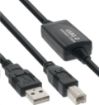 Obrázek PREMIUMCORD USB 2.0 repeater a propojovací kabel A/M-B/M 10m