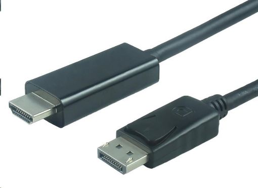 Obrázek PREMIUMCORD Kabel DisplayPort 1.2 na HDMI 2.0, pro rozlišení 4Kx2K@60Hz, 1m