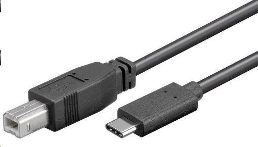 Obrázek PremiumCord Kabel USB 3.1 konektor C/male - USB 2.0 konektor B/male, 1m