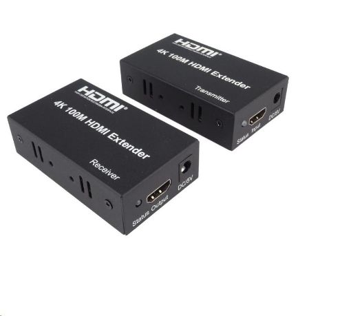 Obrázek PremiumCord 4K HDMI extender na 100m přes jeden kabel Cat5e/Cat6