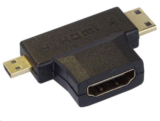 Obrázek PremiumCord Adaptér HDMI na mini HDMI typ C a micro HDMI typ D