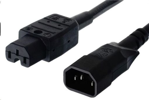 Obrázek PREMIUMCORD Kabel napájecí 230V prodlužovací 2m (konektory IEC320 C14 - C15)