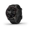 Obrázek Garmin fenix 7s Sapphire Solar, Titan Carbon Gray/ Black Silicone Band